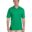 A man wearing a green polo shirt.