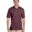 A man wearing a maroon polo shirt.
