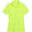 A neon yellow polo shirt is shown on a white background.
