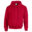 A red hoodie with a white background