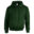 A dark green hoodie with a white background